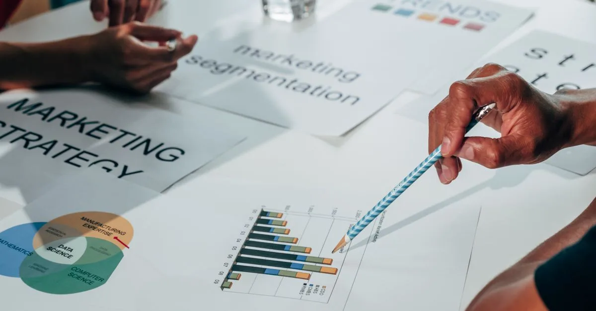 Team shaping brand image and reputation in a strategy meeting